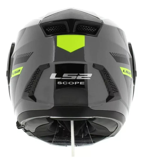 Casco Abatible Ls2 Scope Max Nardo Negro Amarillo